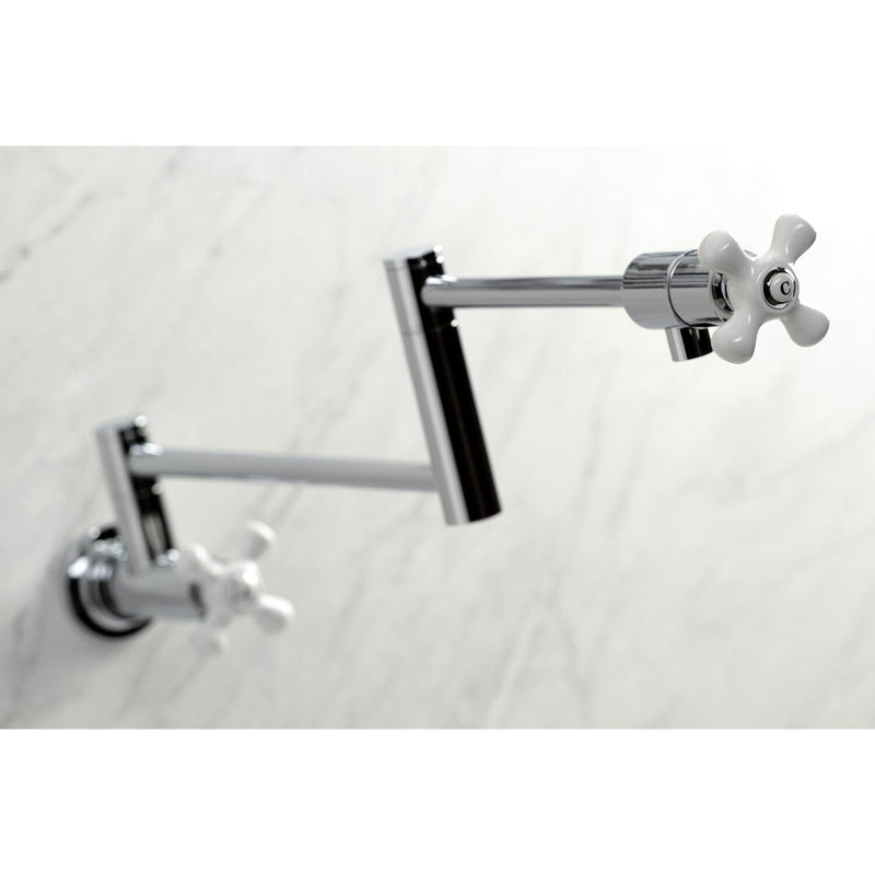 Metropolitan Two-Handle 1-Hole Wall Mount Pot Filler Faucet
