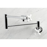 Metropolitan Two-Handle 1-Hole Wall Mount Pot Filler Faucet