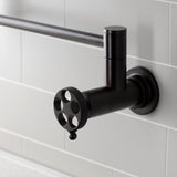 Webb Two-Handle 1-Hole Wall Mount Pot Filler with Knurled Handle