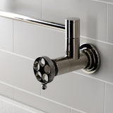 Webb Two-Handle 1-Hole Wall Mount Pot Filler with Knurled Handle
