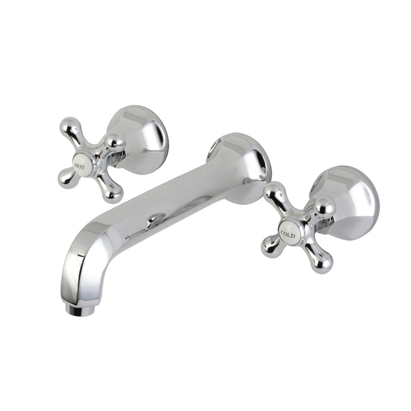Metropolitan Double-Handle 3-Hole Wall Mount Bathroom Faucet