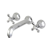 Metropolitan Double-Handle 3-Hole Wall Mount Bathroom Faucet