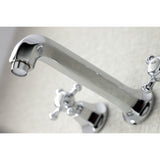 Metropolitan Double-Handle 3-Hole Wall Mount Bathroom Faucet