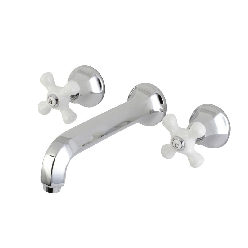 Metropolitan Double-Handle 3-Hole Wall Mount Bathroom Faucet