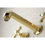 Metropolitan Double-Handle 3-Hole Wall Mount Bathroom Faucet