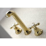 Metropolitan Double-Handle 3-Hole Wall Mount Bathroom Faucet
