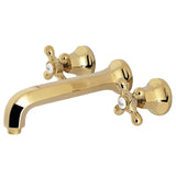 Metropolitan Double-Handle 3-Hole Wall Mount Bathroom Faucet
