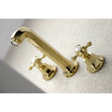 Metropolitan Double-Handle 3-Hole Wall Mount Bathroom Faucet