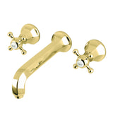 Metropolitan Double-Handle 3-Hole Wall Mount Bathroom Faucet