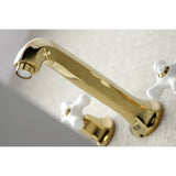 Metropolitan Double-Handle 3-Hole Wall Mount Bathroom Faucet