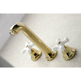 Metropolitan Double-Handle 3-Hole Wall Mount Bathroom Faucet