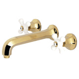 Metropolitan Double-Handle 3-Hole Wall Mount Bathroom Faucet