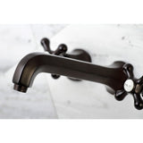 Metropolitan Double-Handle 3-Hole Wall Mount Bathroom Faucet