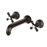 Metropolitan Double-Handle 3-Hole Wall Mount Bathroom Faucet