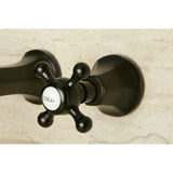 Metropolitan Double-Handle 3-Hole Wall Mount Bathroom Faucet