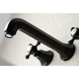 Metropolitan Double-Handle 3-Hole Wall Mount Bathroom Faucet