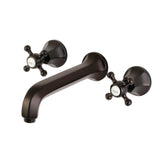 Metropolitan Double-Handle 3-Hole Wall Mount Bathroom Faucet