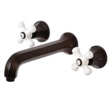 Metropolitan Double-Handle 3-Hole Wall Mount Bathroom Faucet