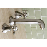 Metropolitan Double-Handle 3-Hole Wall Mount Bathroom Faucet