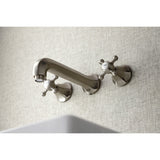 Metropolitan Double-Handle 3-Hole Wall Mount Bathroom Faucet
