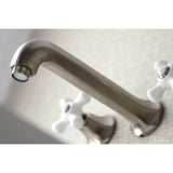Metropolitan Double-Handle 3-Hole Wall Mount Bathroom Faucet