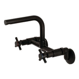 Concord Double-Handle 2-Hole Wall-Mount Bridge Kitchen Faucet