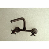 Concord Double-Handle 2-Hole Wall-Mount Bridge Kitchen Faucet