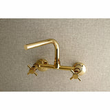Concord Double-Handle 2-Hole Wall-Mount Bridge Kitchen Faucet