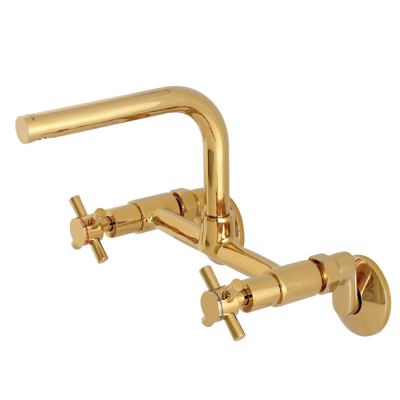 Concord Double-Handle 2-Hole Wall-Mount Bridge Kitchen Faucet