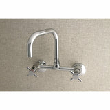 Concord Double-Handle 2-Hole Wall-Mount Bridge Kitchen Faucet