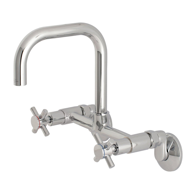 Concord Double-Handle 2-Hole Wall-Mount Bridge Kitchen Faucet
