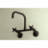 Concord Double-Handle 2-Hole Wall-Mount Bridge Kitchen Faucet