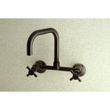 Concord Double-Handle 2-Hole Wall-Mount Bridge Kitchen Faucet