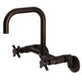 Concord Double-Handle 2-Hole Wall-Mount Bridge Kitchen Faucet