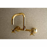 Concord Double-Handle 2-Hole Wall-Mount Bridge Kitchen Faucet