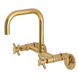 Concord Double-Handle 2-Hole Wall-Mount Bridge Kitchen Faucet