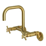 Concord Double-Handle 2-Hole Wall-Mount Bridge Kitchen Faucet