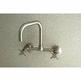 Concord Double-Handle 2-Hole Wall-Mount Bridge Kitchen Faucet