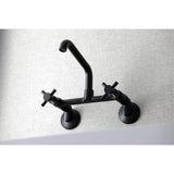 Concord Double-Handle 2-Hole Wall-Mount Bridge Kitchen Faucet