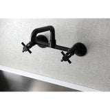 Concord Double-Handle 2-Hole Wall-Mount Bridge Kitchen Faucet