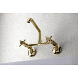 Concord Double-Handle 2-Hole Wall-Mount Bridge Kitchen Faucet