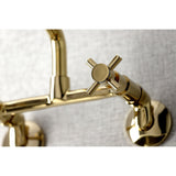Concord Double-Handle 2-Hole Wall-Mount Bridge Kitchen Faucet