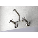 Concord Double-Handle 2-Hole Wall-Mount Bridge Kitchen Faucet
