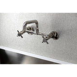 Concord Double-Handle 2-Hole Wall-Mount Bridge Kitchen Faucet