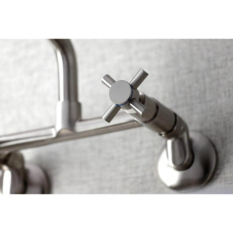 Concord Double-Handle 2-Hole Wall-Mount Bridge Kitchen Faucet