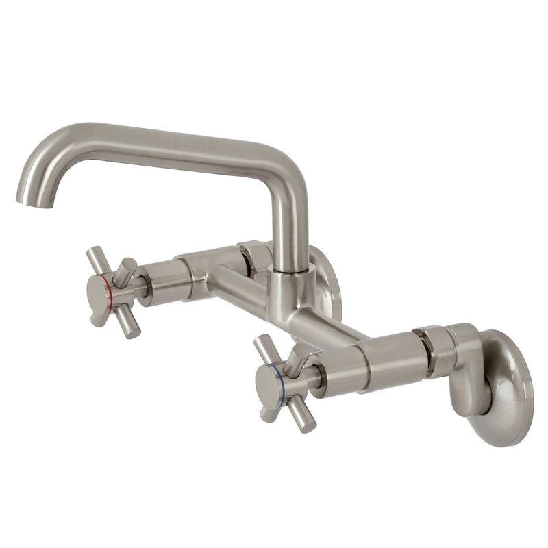 Concord Double-Handle 2-Hole Wall-Mount Bridge Kitchen Faucet