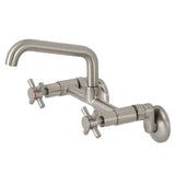 Concord Double-Handle 2-Hole Wall-Mount Bridge Kitchen Faucet