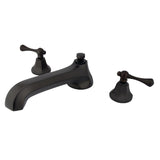 Vintage Two-Handle 3-Hole Deck Mount Roman Tub Faucet