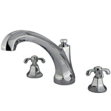 Vintage Two-Handle 3-Hole Deck Mount Roman Tub Faucet