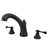 Vintage Two-Handle 3-Hole Deck Mount Roman Tub Faucet